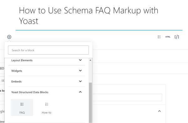 Adding FAQ Schema with Yoast