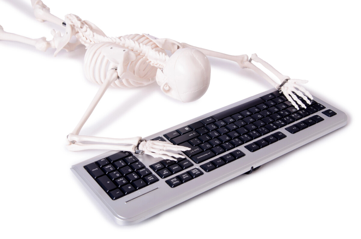 Skeleton on Keyboard