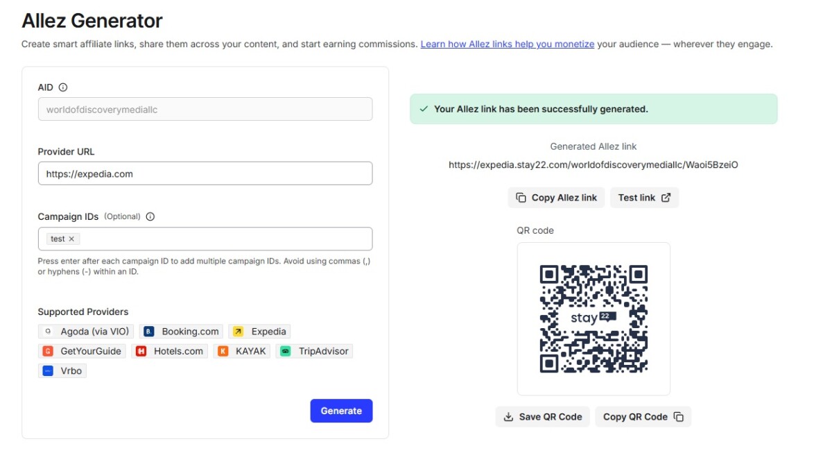 Allez Link Builder Allez Link Builder