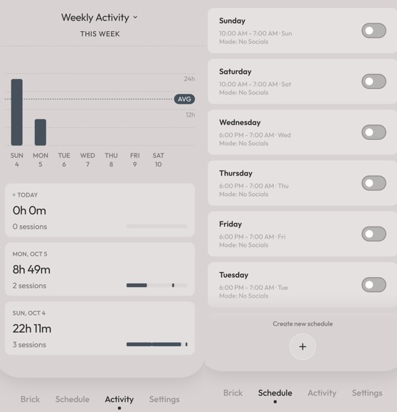 Brick App Screens Brick App Screens